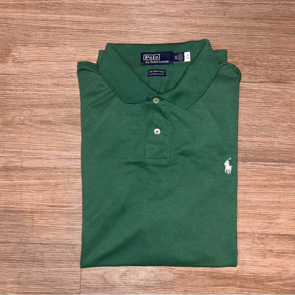 Ralph Lauren Green Dress Shirt Classic Design